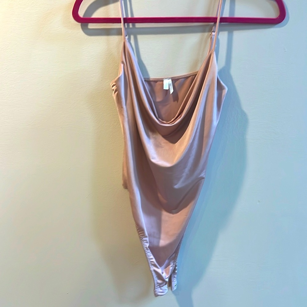 Out From Under Pink/Rose Thong Bodysuit Size Small